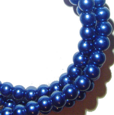 6mm Shade of Blue Glass Pearls - Lot of 150 pieces