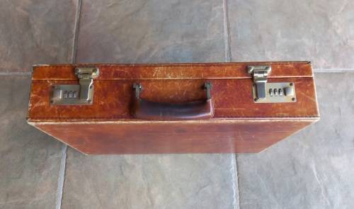 Leather briefcase by Assima.