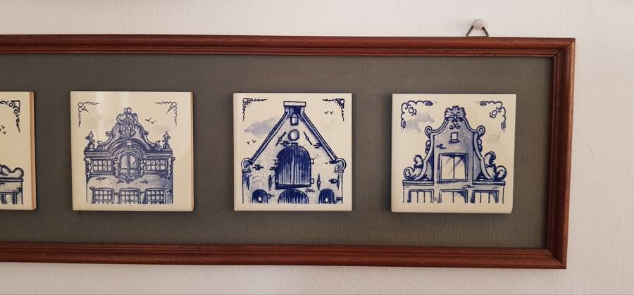 Vintage Classic Blue Delft Dutch Tiles - KLM Business Class Souvenir 1980s