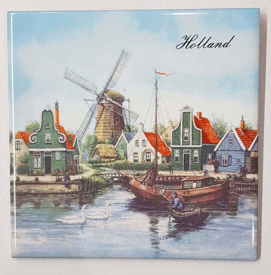 Dutch Wall Tile  Hand decorated by Ter Steege Holland