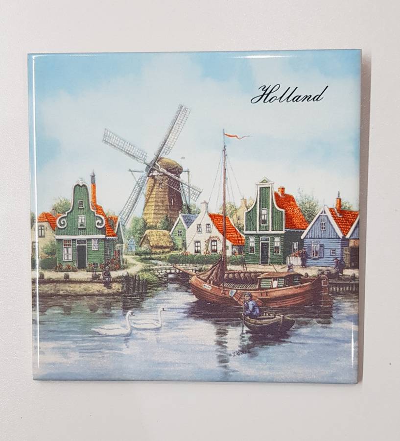 Dutch Wall Tile  Hand decorated by Ter Steege Holland