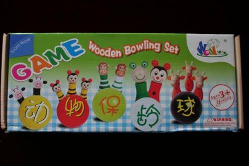WOODEN BOWLING SET
