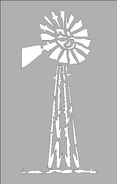 Windpomp -  Art Stencil Mask Template