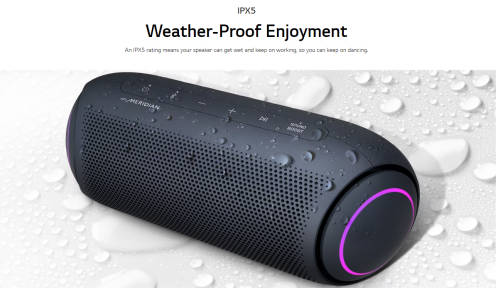 LG XBOOM GO PL7 Bluetooth speaker - Black with Meridian Audio