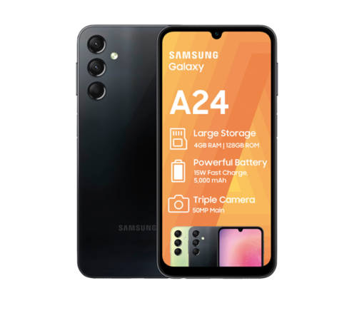 Samsung A24 4GB RAM, 128 GB Memory - Dual sim Black (Brand new - Sealed)