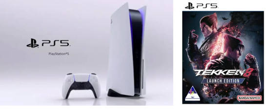 PS5 Bluray Disc Edition - 1 controller + Tekken 8 Launch Edition bundle (Brand New and sealed!!!)