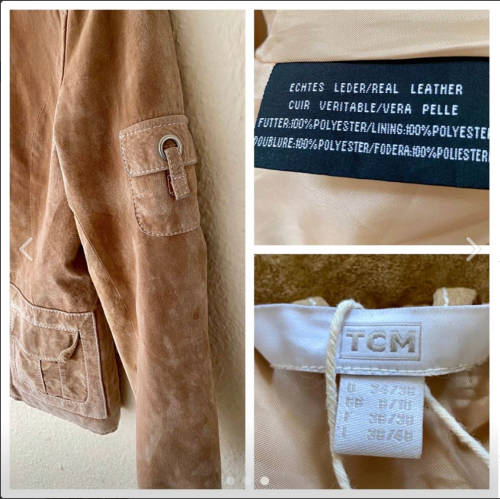 Immaculate Tan Suede Leather Jacket in Tan