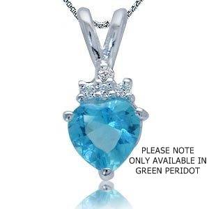 "SALE!"PLEASE NOTE ONLY AVAILABLE IN PERIDOT GENUINE GREEN PERIDOT  PENDANT  IN .925 STERLING SILVER