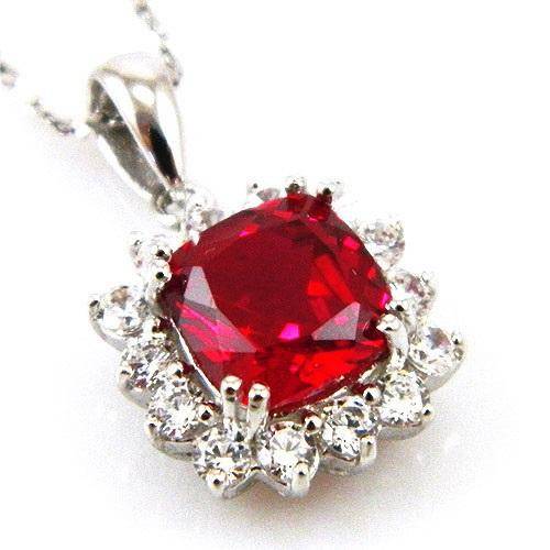 4.5ct PIGEON BLOOD RUBY PENDANT CRAFTED IN SOLID .925 STERLING SILVER