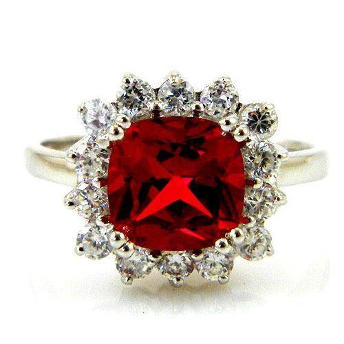 5ct  RED RUBY RING CRAFTED IN .925 STERLING SILVER
