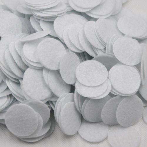 110 pcs 30mm (3cm) WHITE ROUND FELT CUTOUTS FOR CRAFTING