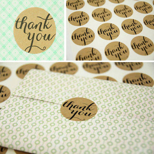 84 PCS  WEDDING DIY CRAFT- THANK YOU STICKERS FOR FAVOURS OR CARDS  - MANY APPLICATIONS POSSIBLE