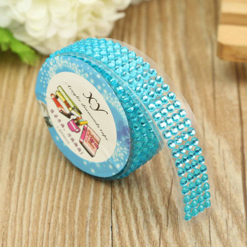 ROLL OF DECROTIVE RHINESTONE WASHI TAPE - TURQUOISE BLUE - FOR SCRAPBOOKING / PAPER CRAFTS