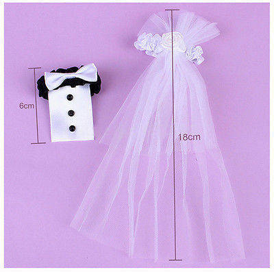 BRIDE & GROOM WEDDING GLASS TOPPER  DECOR- SOLD AS A SET - (1 groom,1 bride)