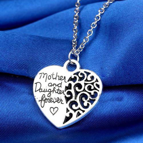 PERFECT GIFT - THE LOVE BETWEEN A MOTHER AND DAUGHTER  IS FOREVER - PENDANT AND CHAIN
