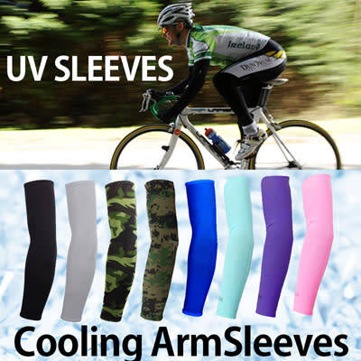 HI-COOL UV  PROTECTION SLEEVES PROTECT YOUR ARMS WHILE PLAYING OUTDOOR SPORTS - BLACK