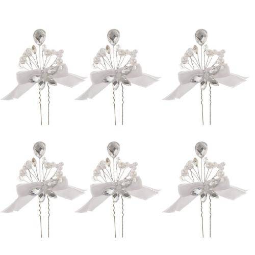 AMAZINGLY BEAUTIFUL BRIDAL SET OF 2 U HAIRPINS FOR AN ELEGANT HAIR ACCESSORY