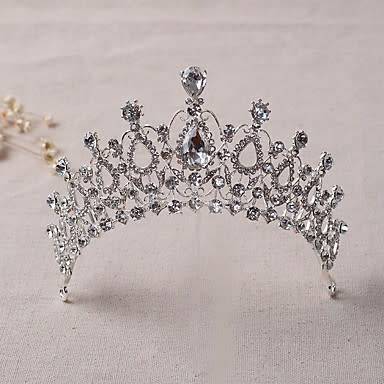 SALE!! !!! GORGEOUS BRIDE'S TIARA JEWELLERY WITH TEARDROP CRYSTALS  - BRIDAL TIARA