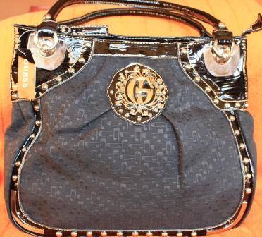 GUESS HANDBAG -"BLACK IS BEAUTIFUL" LARGE HANDBAG - WITH DUSTBAG