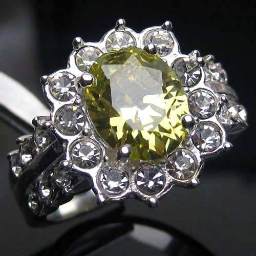 UNUSUAL A+++ GREEN AMETHYST & DIAMOND CRAFTED IN 925 STERLING SILVER