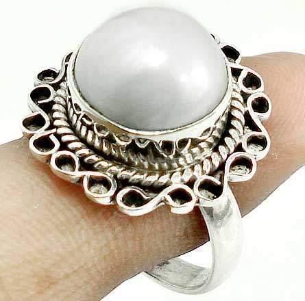PEARL RING SET IN 925 SOLID STERLING SILVER