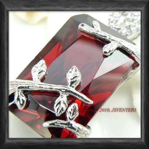 ROMANTIC RED RUBY QUARTZ PENDANT CRAFTED IN 925 SOLID STERLING SILVER