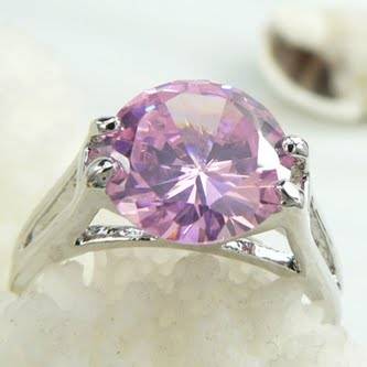 ROSE QUARTZ SOLITAIRE RING CRAFTED IN 925 STERLING SILVER