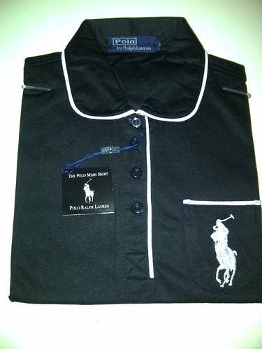 Ladies Polo Golfer  Black - Medium