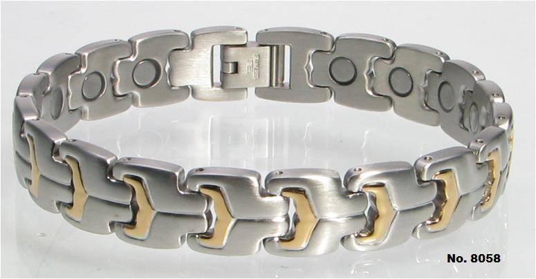 *NEW* Menï¿½s Europa 316L Stainless Steel Magnetic Health Bracelet 21cm(length adjustable&#65289;