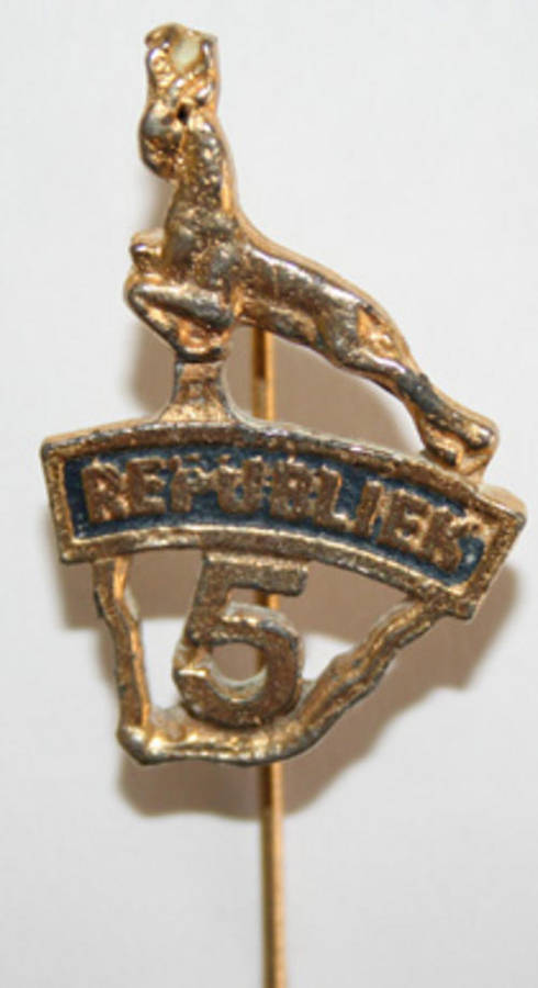 South Africa Springbok 5 year Republic tie stick pin badge