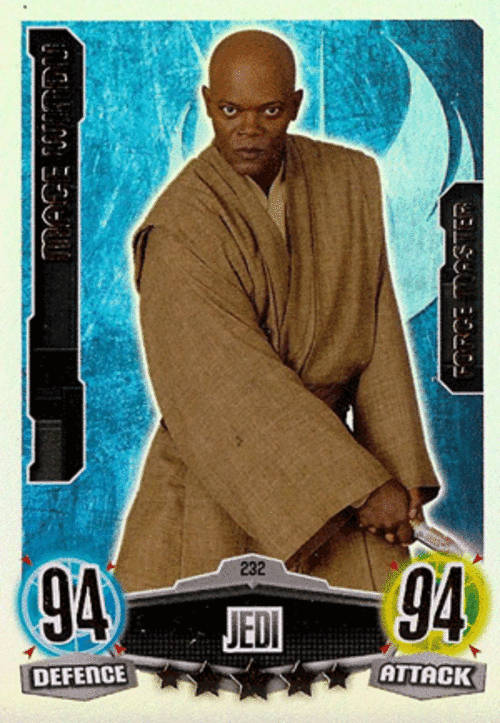 Star Wars Force Attax Series 3 - Mace Windu Force Master  Card - Mint