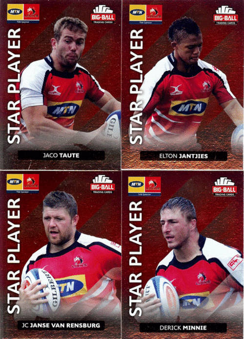 Big Ball Rugby Collection 2012 - 4x Lions Star Players - Mint