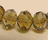 Crystal Cut glass beads - 12mm -  Gold - SOLD PER STRAND - Beautiful