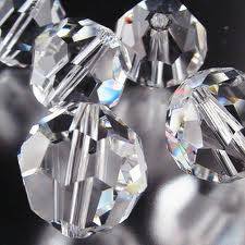 ROUND Crystal Cut glass beads - 10mm -  Clear - SOLD PER STRAND - Approx 72 beads - Beautiful