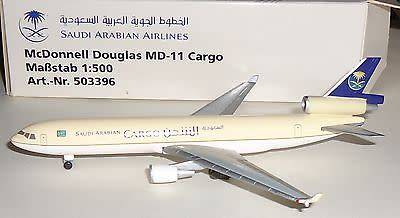 McDonnell Douglas MD-11F Saudi Arabian Cargo - 1/500 Scale (HW503396)(TAS007157)(Herpa Wings)