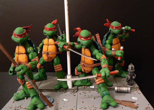 TMNT, all 4 figurines as per advertised on photos