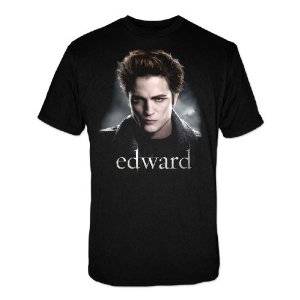 Twilight Saga Edward Face Black T-Shirt