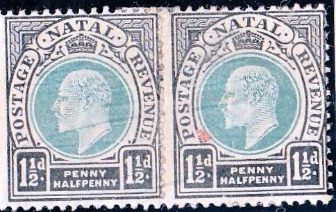 NATAL 1902: KEVII  2x PENNY HALFPENNY USED (SACC111)