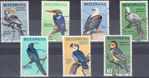 BOTSWANA 1967 BIRDS 7 OF THE BETTER VALUES TO R1 USED (SG 225, 227-232)