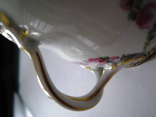 MEISSEN TRIO Floral Hand Painted Cobalt Gold Porcelain Germany Vintage