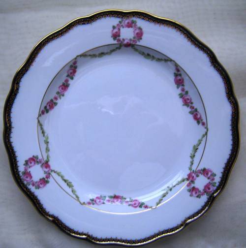 MEISSEN TRIO Floral Hand Painted Cobalt Gold Porcelain Germany Vintage