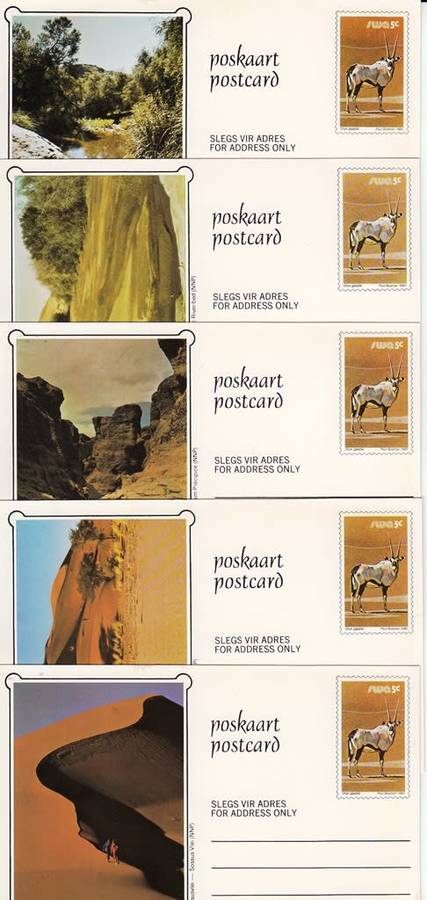 SWA 1980:  SET OF 10x5c LANDSCAPE POSTCARDS in MINT CONDITION