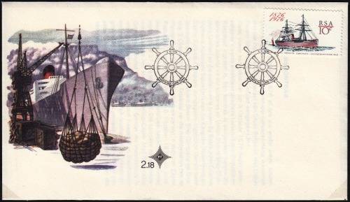 RSA 1976: OFFICIAL FDC 2.18 - CENTENARY OF OCEAN MAIL SERVICE