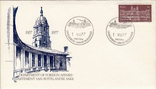RSA COMM. COVER 1977: DEPARTMENT OF FOREIGN AFFAIRS - UNION BUILDINGS