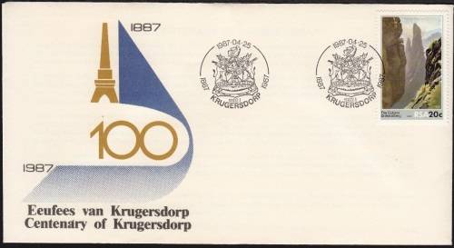 RSA COMM. COVER 1987: CENTENARY OF KRUGERSDORP