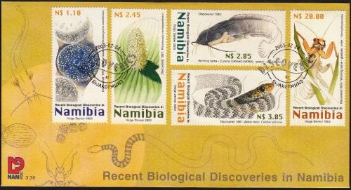 NAMIBIA 2003: FDC 3.36 - RECENT BIOLOGICAL DISCOVERIES