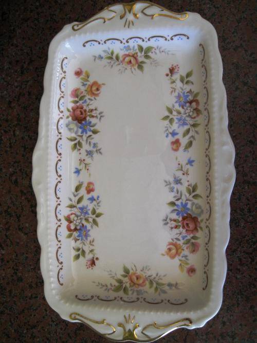 Royal Albert Porcelain: "JUBILEE ROSE" Rectangular CAKE PLATE