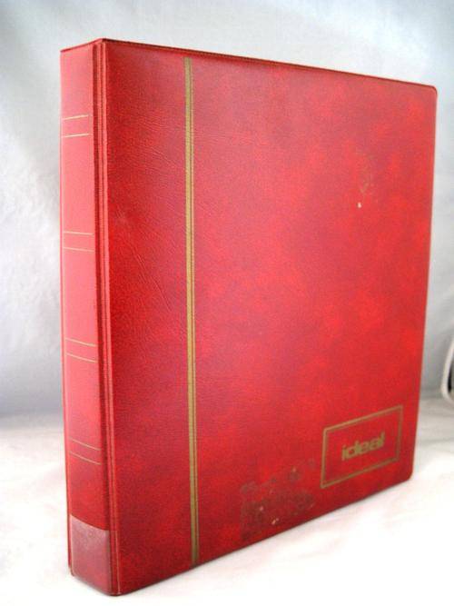 FDC RED MEDIUM SIZE ALBUM: 15 PAGES HOLDING 48 REGULAR SIZE + 6 A4 SIZE COVERS