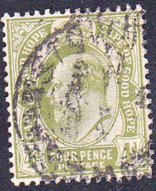 CAPE OF GOOD HOPE 1902 KE VII  4d USED:  (SACC70)