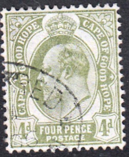 CAPE OF GOOD HOPE 1902 KE VII  4d USED:  (SACC70)